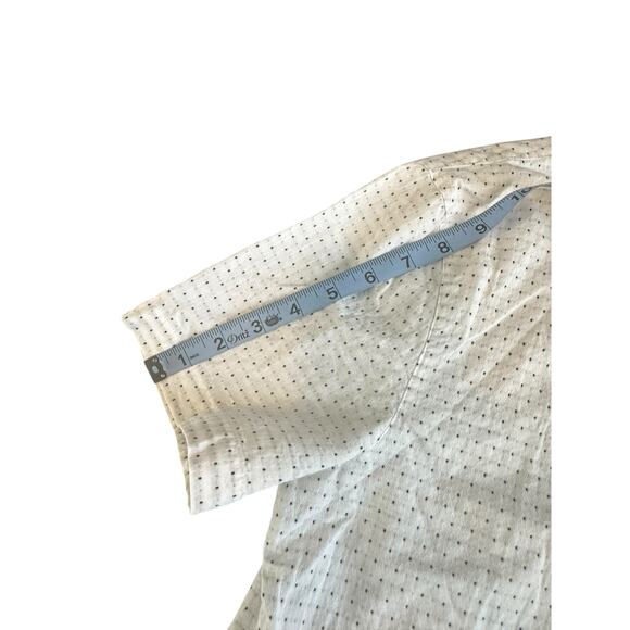 Armani‎ Exchange Men's Button Up Shirt Black White Polka Dot Short Sleeve Small - Picture 11 of 12